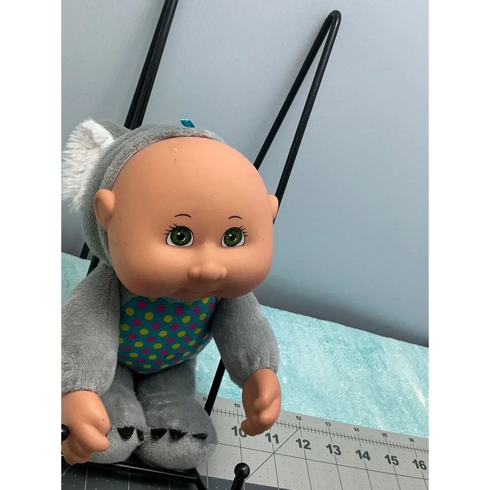 Cabbage Patch Kids Cuties Koala Plush Doll Gray Polka Dot 9 Inch Green Eyes